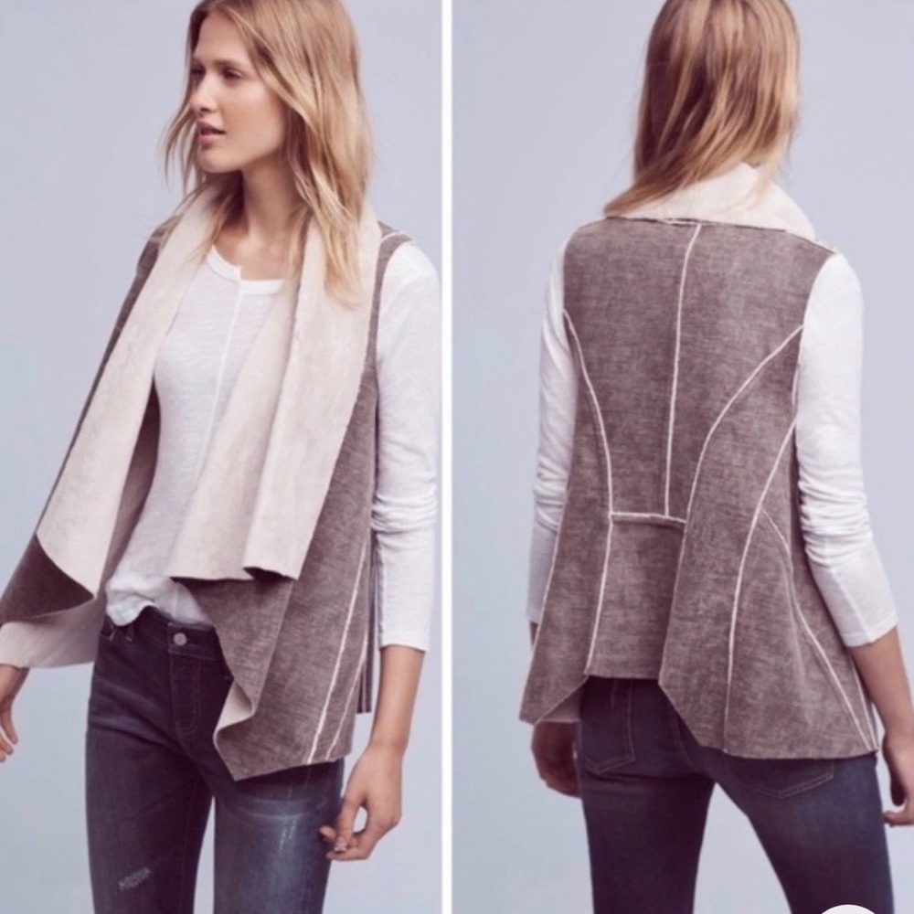 Anthropology Amadi Vest Size XSmall Gray color
